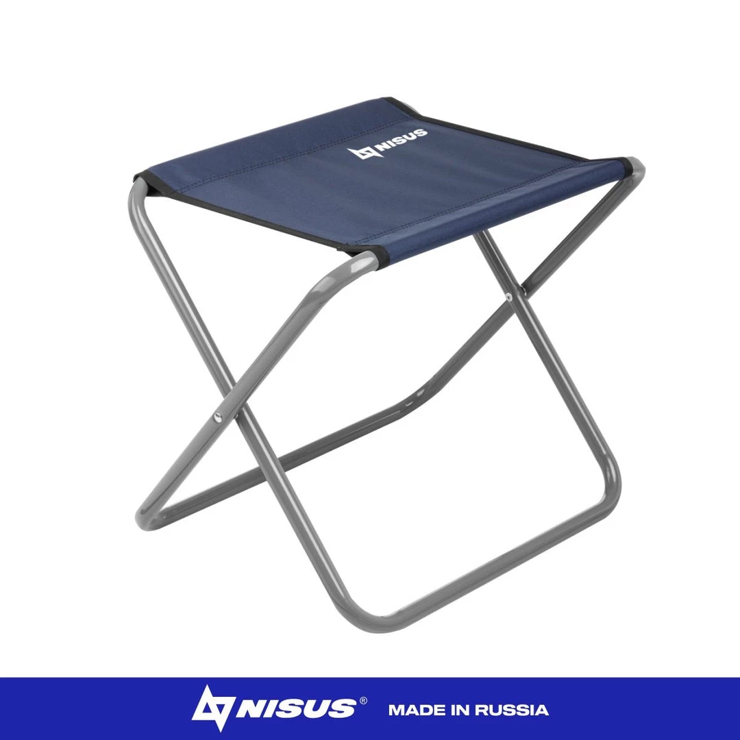 NISUS Durable Compact Folding Blue Steel Tourist Camping Stool 3 NISUS Durable Compact Folding Blue Steel Tourist Camping Stool