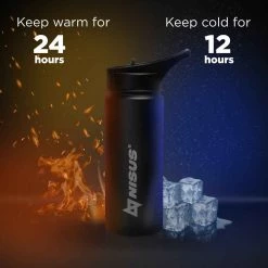NISUS Insulated Sports Water Bottle | 18 Oz | Stainless Steel | 3 Lid Types | CLEARANCE 56 NISUS Insulated Sports Water Bottle | 18 Oz | Stainless Steel | 3 Lid Types | CLEARANCE