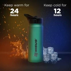 NISUS Insulated Sports Water Bottle | 18 Oz | Stainless Steel | 3 Lid Types | CLEARANCE 37 NISUS Insulated Sports Water Bottle | 18 Oz | Stainless Steel | 3 Lid Types | CLEARANCE
