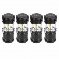 NISUS Set Of 4 360-Degree Collapsible Camping Lanterns With Power Bank