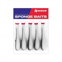 Nisus 4 Inch Sponge Fishing Lure, Offset Hook, Pack Of 5 Soft Bait Lure