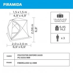 Ice Shelters NISUS 3-Person Prism Series Pop-up Ice Fishing Shelter