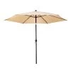 NISUS Beach Umbrellas Patio Garden Large Folding Tilting Umbrella, Beige