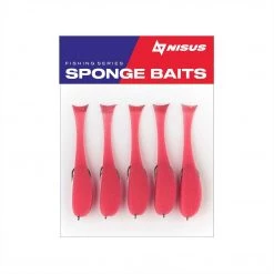 Nisus 3.5 Inch Sponge Fishing Lure, Offset Hook, Pack Of 5 22 Nisus 3.5 Inch Sponge Fishing Lure, Offset Hook, Pack Of 5
