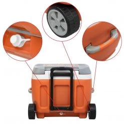 PINNACLE Coolers Prudence Large Wheeling Ice Chest | 69 Qt | Retractable Handle | CLEARANCE