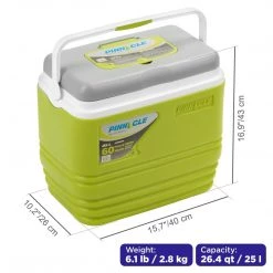PINNACLE Coolers Primero Portable Camping Outdoor Ice Chest | 26 Qt | Lid Cup Holders | CLEARANCE