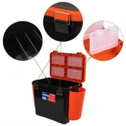 NISUS FishBox Large 5 Gal SeatBox For Ice Fishing Tackle And Gear Ice Fish Boxes & Bait Bucket