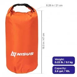 NISUS 10, 20, 30 L Polyester Waterproof Dry Bags For Fishing, Kayaking