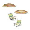NISUS Backpack Chairs Lightest Backpack Beach Chair And 4 Ft Sun Umbrella, Set Of 2