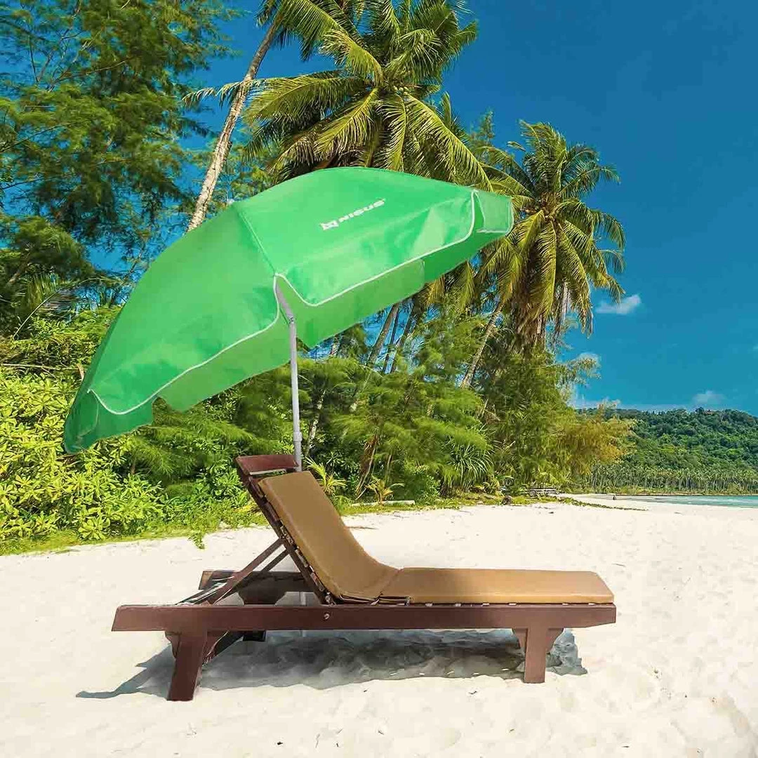 NISUS 5, 6 Ft Green Folding Tilting Beach Umbrella With Carry Bag Beach Umbrellas 9 NISUS 5, 6 Ft Green Folding Tilting Beach Umbrella With Carry Bag Beach Umbrellas