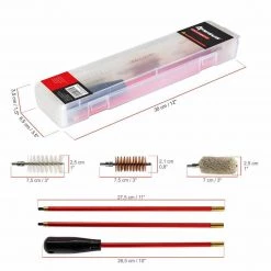 HELIOS Gun Cleaning Kit, 12 Caliber, 4 Items, Plastic Case Gun Cleaning Kits