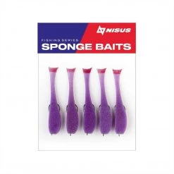 Nisus 3.5 Inch Sponge Fishing Lure, Offset Hook, Pack Of 5 24 Nisus 3.5 Inch Sponge Fishing Lure, Offset Hook, Pack Of 5