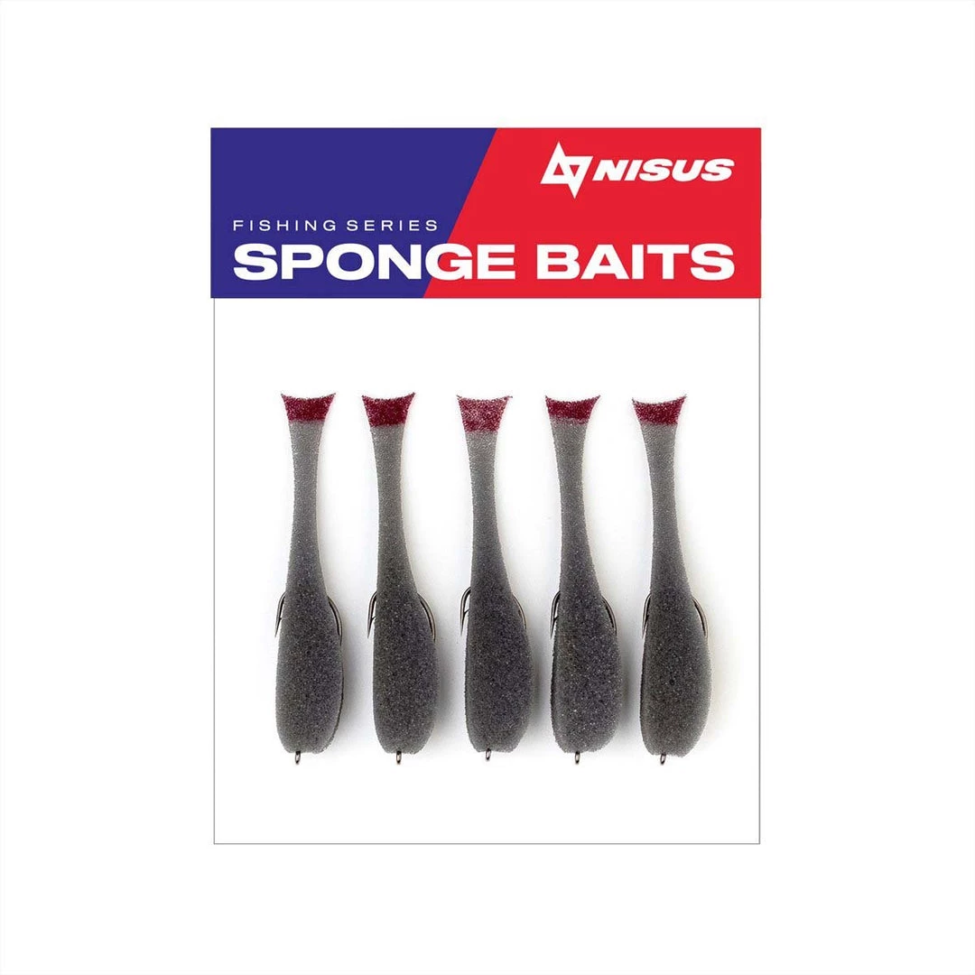 Nisus 3.5 Inch Sponge Fishing Lure, Offset Hook, Pack Of 5 13 Nisus 3.5 Inch Sponge Fishing Lure, Offset Hook, Pack Of 5