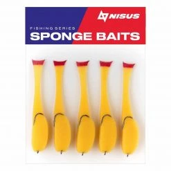 Nisus 4.5 Inch Sponge Bait Fishing Lure, Pack Of 5 Soft Bait Lure 17 Nisus 4.5 Inch Sponge Bait Fishing Lure, Pack Of 5 Soft Bait Lure