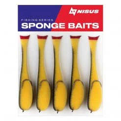 Nisus 3.5 Inch Sponge Bait Fishing Lure, Pack Of 5