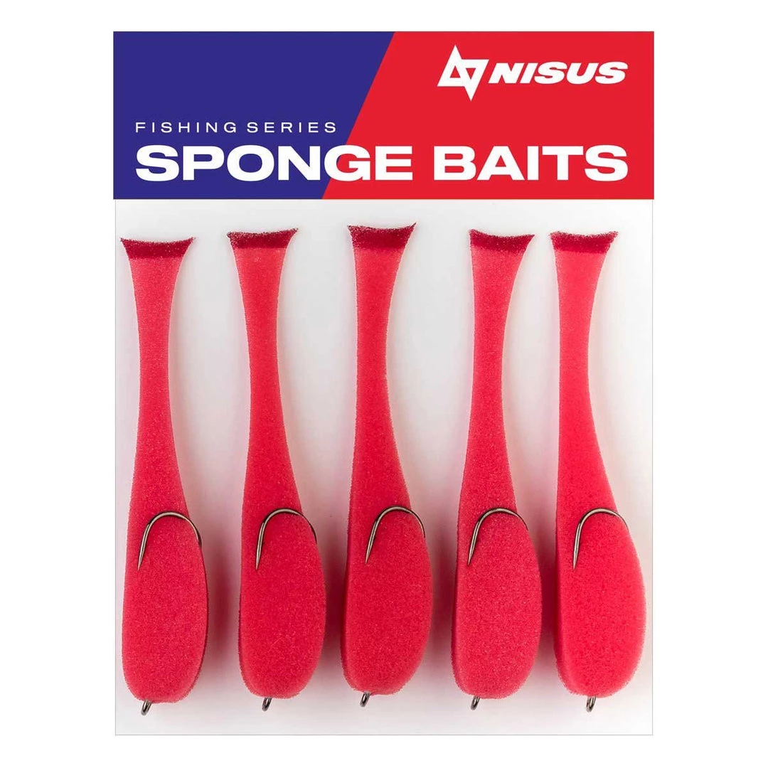 NISUS 5.5" Sponge Bait With A Double Hook For Predatory Fish, Multi-Colored, 5 Pcs Soft Bait Lure 5 NISUS 5.5" Sponge Bait With A Double Hook For Predatory Fish, Multi-Colored, 5 Pcs Soft Bait Lure