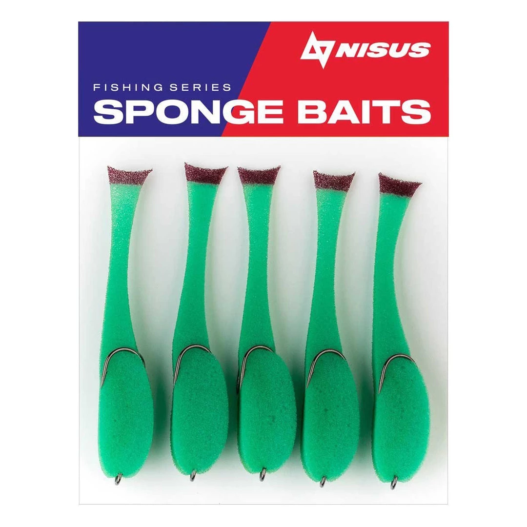 NISUS 5" Sponge Bait With A Double Hook For Predatory Fish, Multi-Colored, 5 Pcs Soft Bait Lure 3 NISUS 5" Sponge Bait With A Double Hook For Predatory Fish, Multi-Colored, 5 Pcs Soft Bait Lure