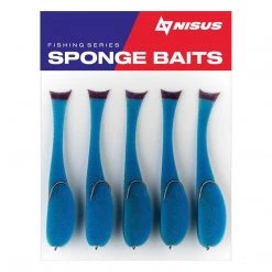 NISUS 5" Sponge Bait With A Double Hook For Predatory Fish, Multi-Colored, 5 Pcs Soft Bait Lure 21 NISUS 5