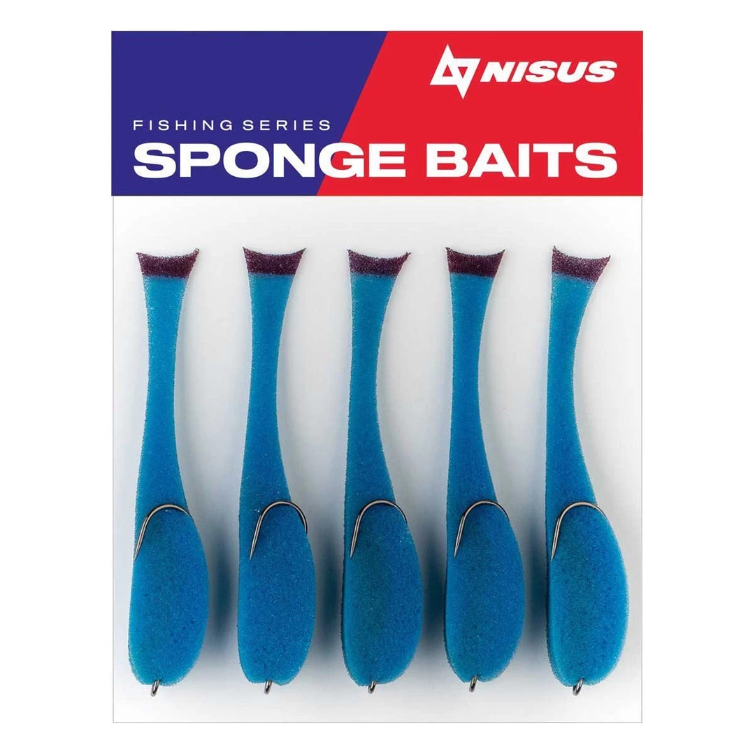 NISUS 5" Sponge Bait With A Double Hook For Predatory Fish, Multi-Colored, 5 Pcs Soft Bait Lure 12 NISUS 5" Sponge Bait With A Double Hook For Predatory Fish, Multi-Colored, 5 Pcs Soft Bait Lure