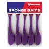 NISUS 5.5" Sponge Bait With A Double Hook For Predatory Fish, Multi-Colored, 5 Pcs Soft Bait Lure