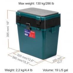 NISUS Ice Fishing Bucket Type Box With Seat | 2 Compartments | 5 Gal 22 NISUS Ice Fishing Bucket Type Box With Seat | 2 Compartments | 5 Gal