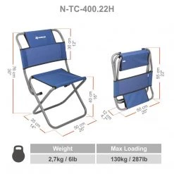 NISUS FISHING CHAIRS Set Of Two Outdoor Portable Folding Tourist Chairs