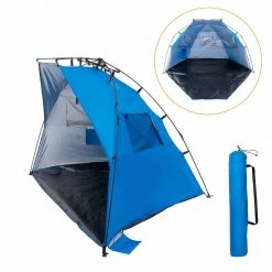 NISUS Large Easy Up Beach Tent For 4 Person Sun Shade Shelter UPF 50+