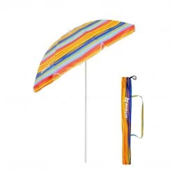 NISUS 4, 5 Ft Bright Tilting Beach Umbrella With Carry Bag Beach Umbrellas