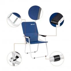 NISUS Folding Blue Steel Armchair For Camping, Outdoor, Picnic FISHING CHAIRS