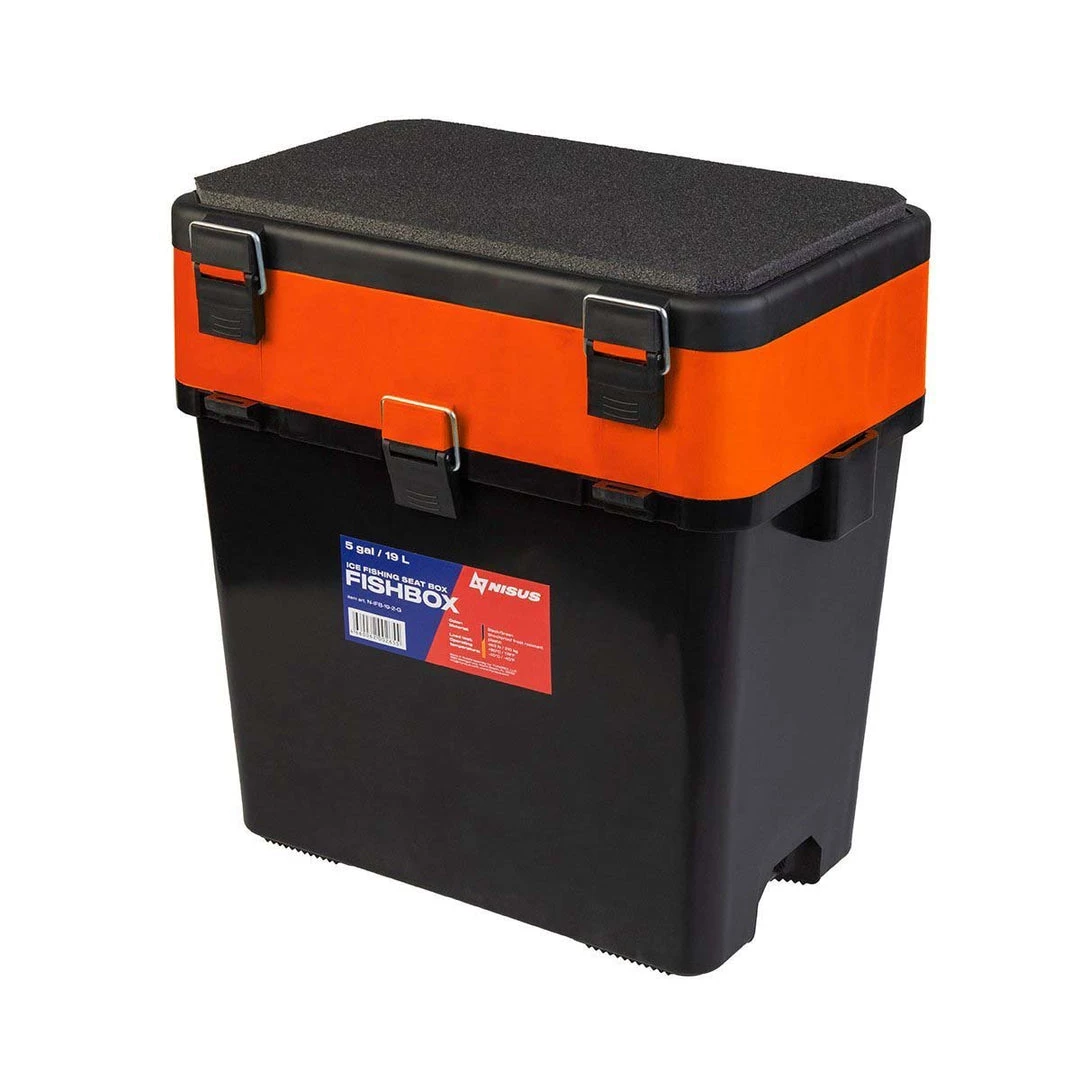 NISUS FishBox Large 5 Gal Box For Ice Fishing, 2 Compartments 14 NISUS FishBox Large 5 Gal Box For Ice Fishing, 2 Compartments