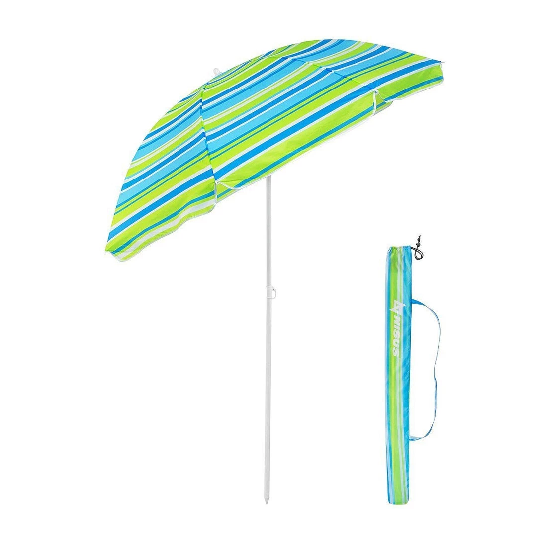 NISUS 4, 5 Ft Sea-Green Tilting Beach Umbrella With Carry Bag 3 NISUS 4, 5 Ft Sea-Green Tilting Beach Umbrella With Carry Bag