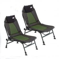 NISUS FISHING CHAIRS Set Of 2 Of Reclining Camping Lounger Chair For Outdoor