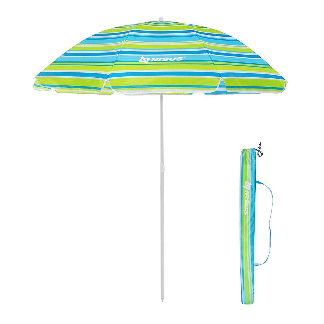 NISUS 4, 5 Ft Sea-Green Folding Beach Umbrella With Carry Bag 12 NISUS 4, 5 Ft Sea-Green Folding Beach Umbrella With Carry Bag