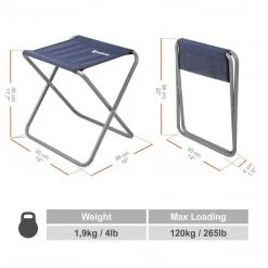 NISUS Set Of Four Compact Folding Blue Tourist Camping Stools