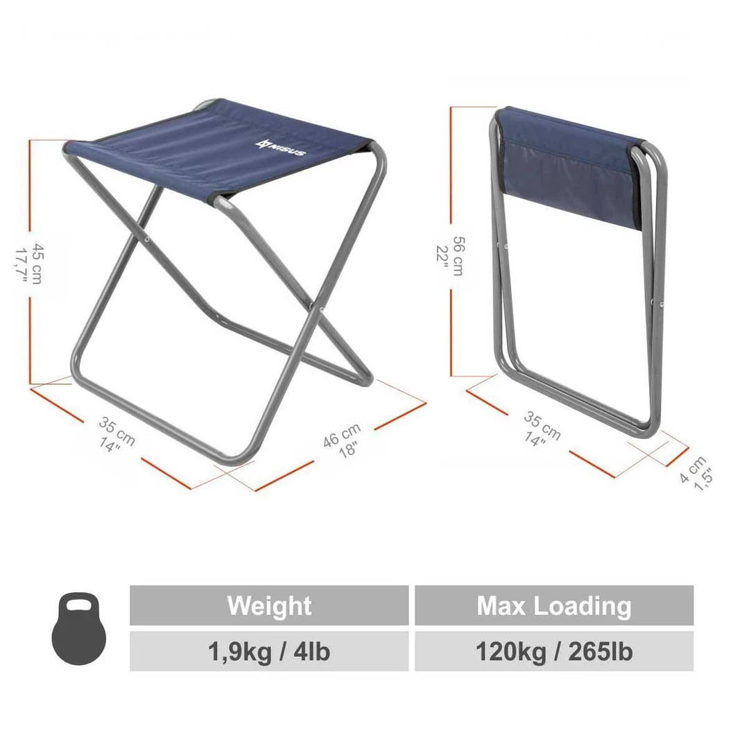 NISUS Set Of Four Compact Folding Blue Tourist Camping Stools 4 NISUS Set Of Four Compact Folding Blue Tourist Camping Stools