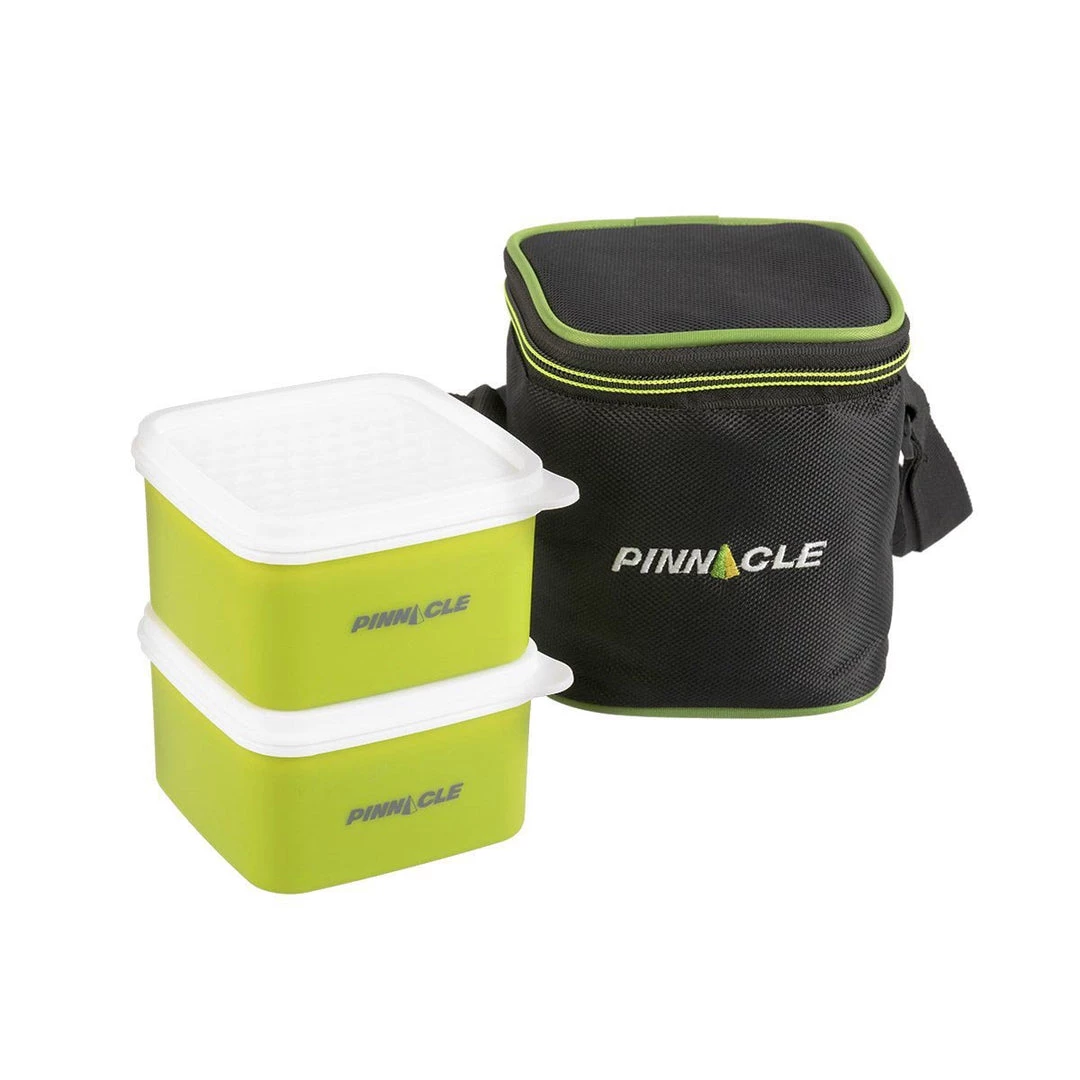 PINNACLE Camp Cookware Passion Compact Set Of 2 Lime Green Plastic Lunch Containers | 8.5 Oz | Insulated Bag | CLEARANCE 3 PINNACLE Camp Cookware Passion Compact Set Of 2 Lime Green Plastic Lunch Containers | 8.5 Oz | Insulated Bag | CLEARANCE
