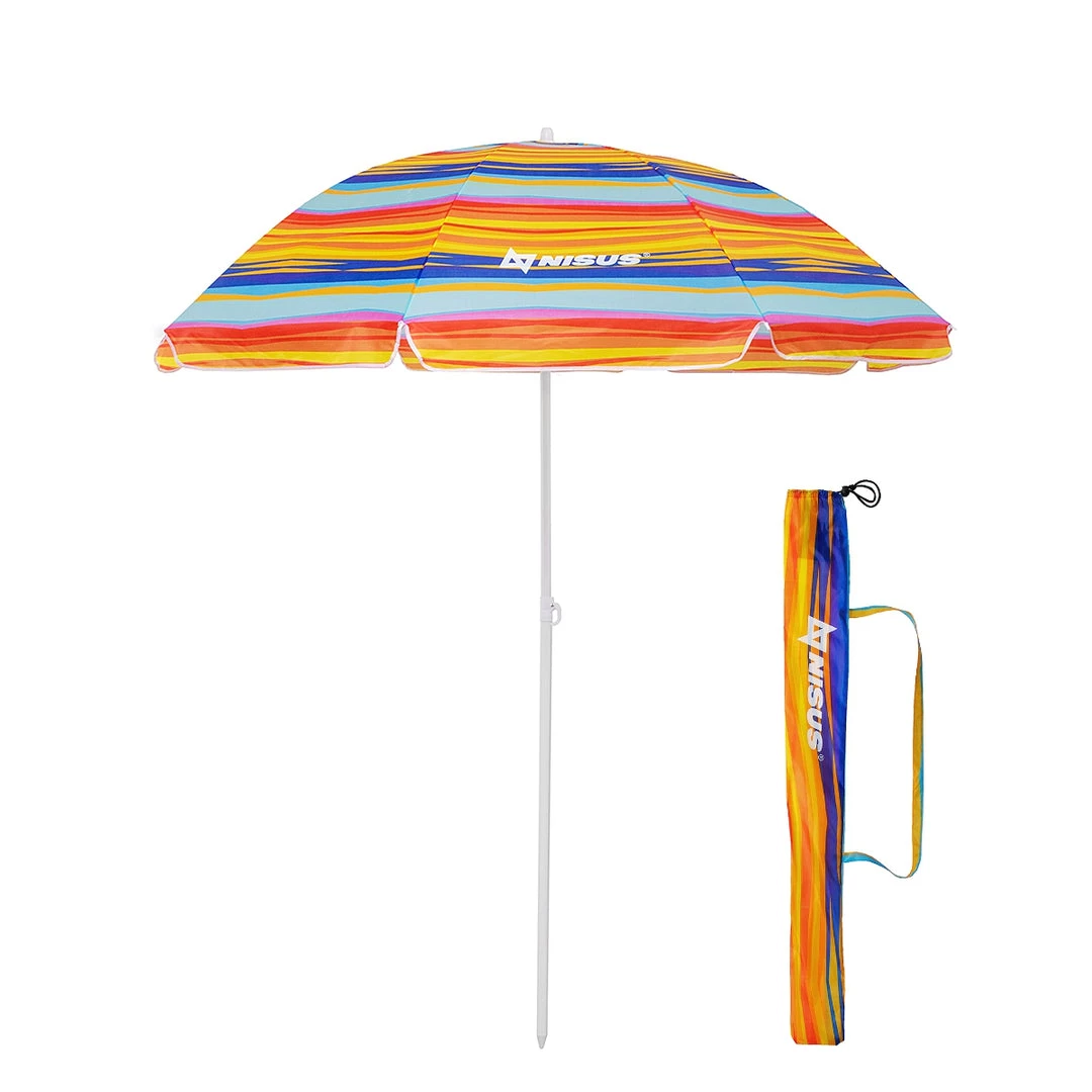 NISUS Beach Umbrellas 4 Ft, 5 Ft Bright Folding Beach Umbrella With Carry Bag 3 NISUS Beach Umbrellas 4 Ft, 5 Ft Bright Folding Beach Umbrella With Carry Bag
