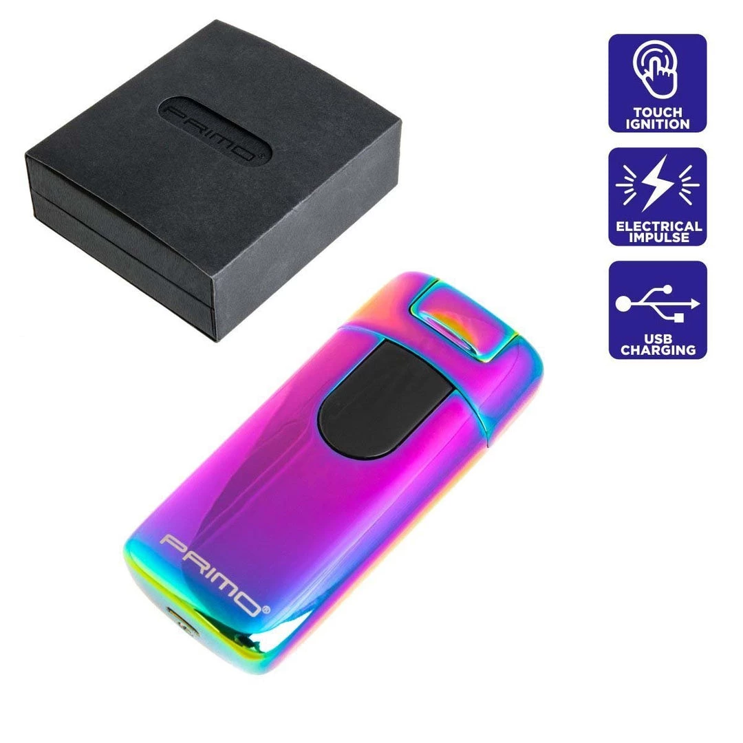 PRIMO USB Rechargeable Electric Arc Lighter With Lid, Touch Ignition Lighters 6 PRIMO USB Rechargeable Electric Arc Lighter With Lid, Touch Ignition Lighters