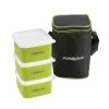 PINNACLE Paragone Compact Set Of 3 Lime Green Plastic Lunch Boxes | 8.5 Oz | Insulated Bag | CLEARANCE Camp Cookware 1 PINNACLE Paragone Compact Set Of 3 Lime Green Plastic Lunch Boxes | 8.5 Oz | Insulated Bag | CLEARANCE Camp Cookware