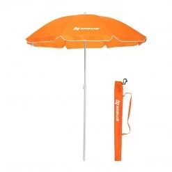 NISUS Beach Umbrellas 4, 5 Ft Orange Folding Beach Umbrella With Carry Bag