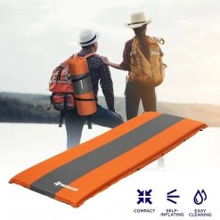 NISUS Sleeping Pads & Hammocks 2.5-inch Lightweight Self Inflating Camping Sleeping Pad, Orange