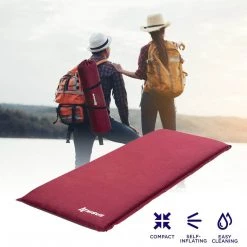 NISUS 3-inch Extra Thick XL Size Self Inflating Camping Pad, Dark Red 18 NISUS 3-inch Extra Thick XL Size Self Inflating Camping Pad, Dark Red
