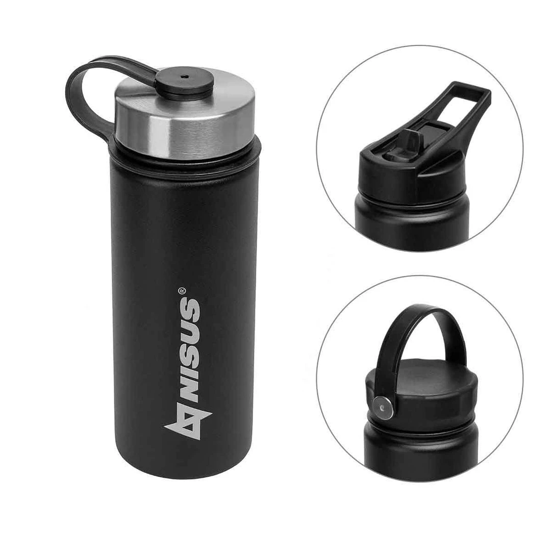 NISUS Insulated Sports Water Bottle | 18 Oz | Stainless Steel | 3 Lid Types | CLEARANCE 26 NISUS Insulated Sports Water Bottle | 18 Oz | Stainless Steel | 3 Lid Types | CLEARANCE