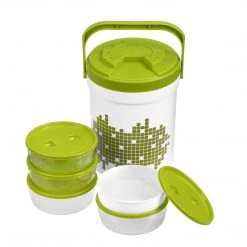 PINNACLE Camp Cookware Picnic Treat Set Of 6 Plastic Lunch Containers | Microwave Safe | Food Storage Boxes | CLEARANCE