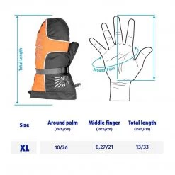 HELIOS Charysh Waterproof Pop-Top Winter Sports Mittens For Men Apparel