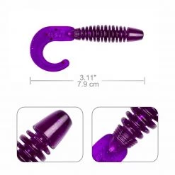 NISUS Soft Bait Lure Din Curly Tail, Soft Fishing Lures, Fishing Tackle Accessory, 6 Pcs Pack