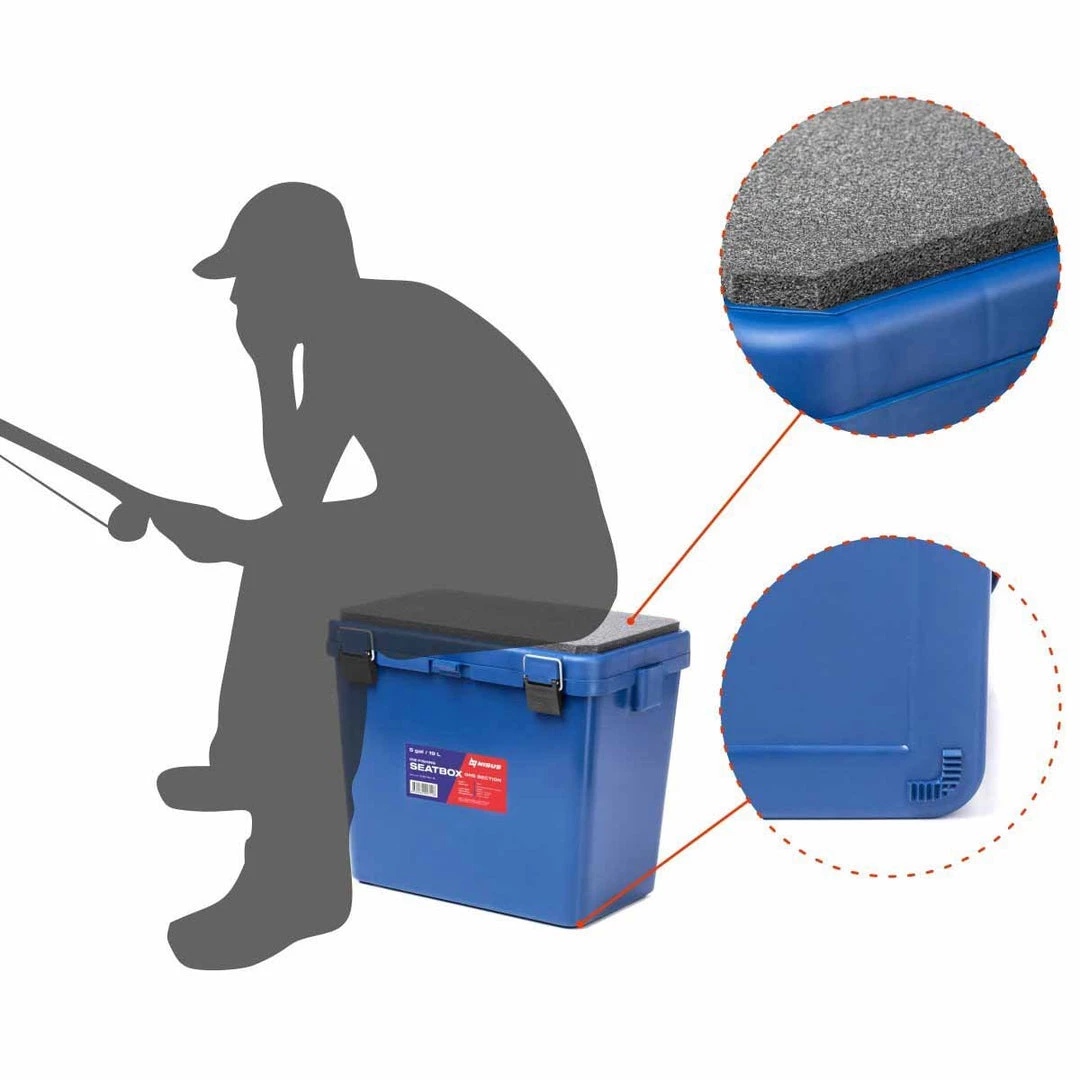 NISUS Ice Fishing Bucket Type Box With Seat, 5 Gal 17 NISUS Ice Fishing Bucket Type Box With Seat, 5 Gal