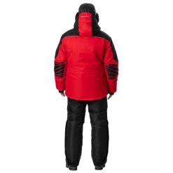 HELIOS Angler Pro Windproof Winter Jacket And Bibs Set For Men, Red Apparel