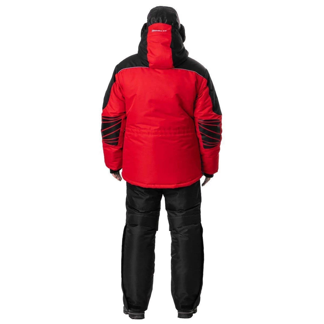 HELIOS Angler Pro Windproof Winter Jacket And Bibs Set For Men, Red Apparel 4 HELIOS Angler Pro Windproof Winter Jacket And Bibs Set For Men, Red Apparel