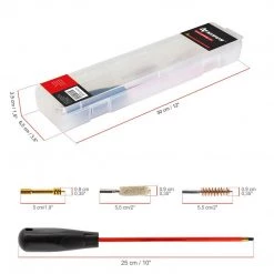 HELIOS Gun Cleaning Kits Gun Cleaning Kit, .357 Caliber, 4 Items, Plastic Case